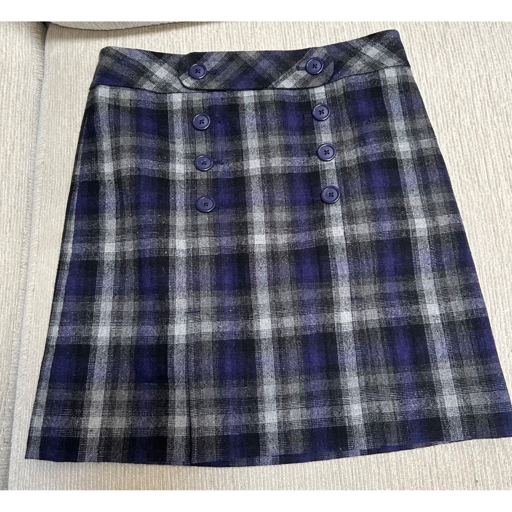 Loft Plaid Mini Skirt Size 4